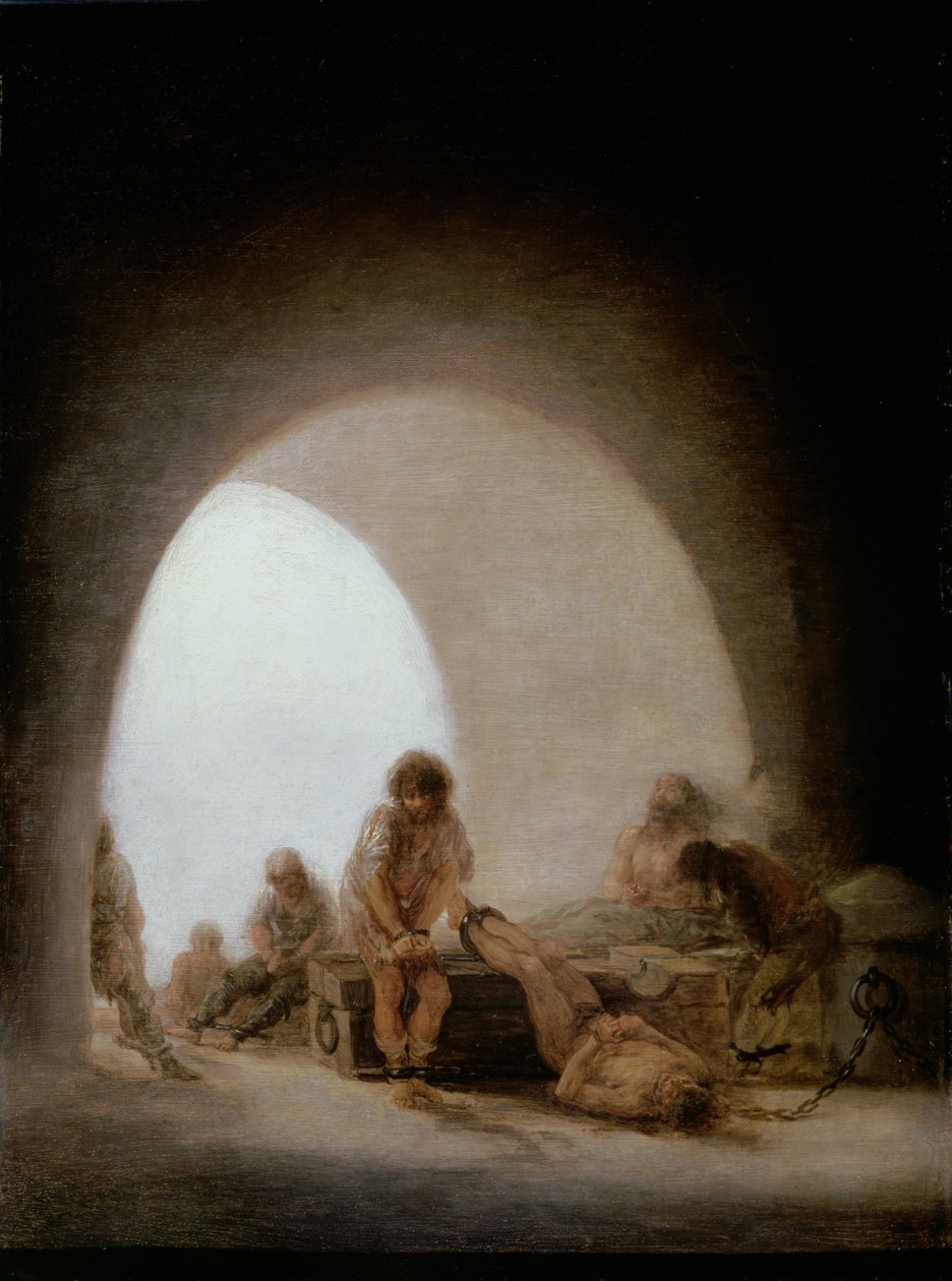 A börtön belseje, 1793-94 alkotó: Francisco de Goya
