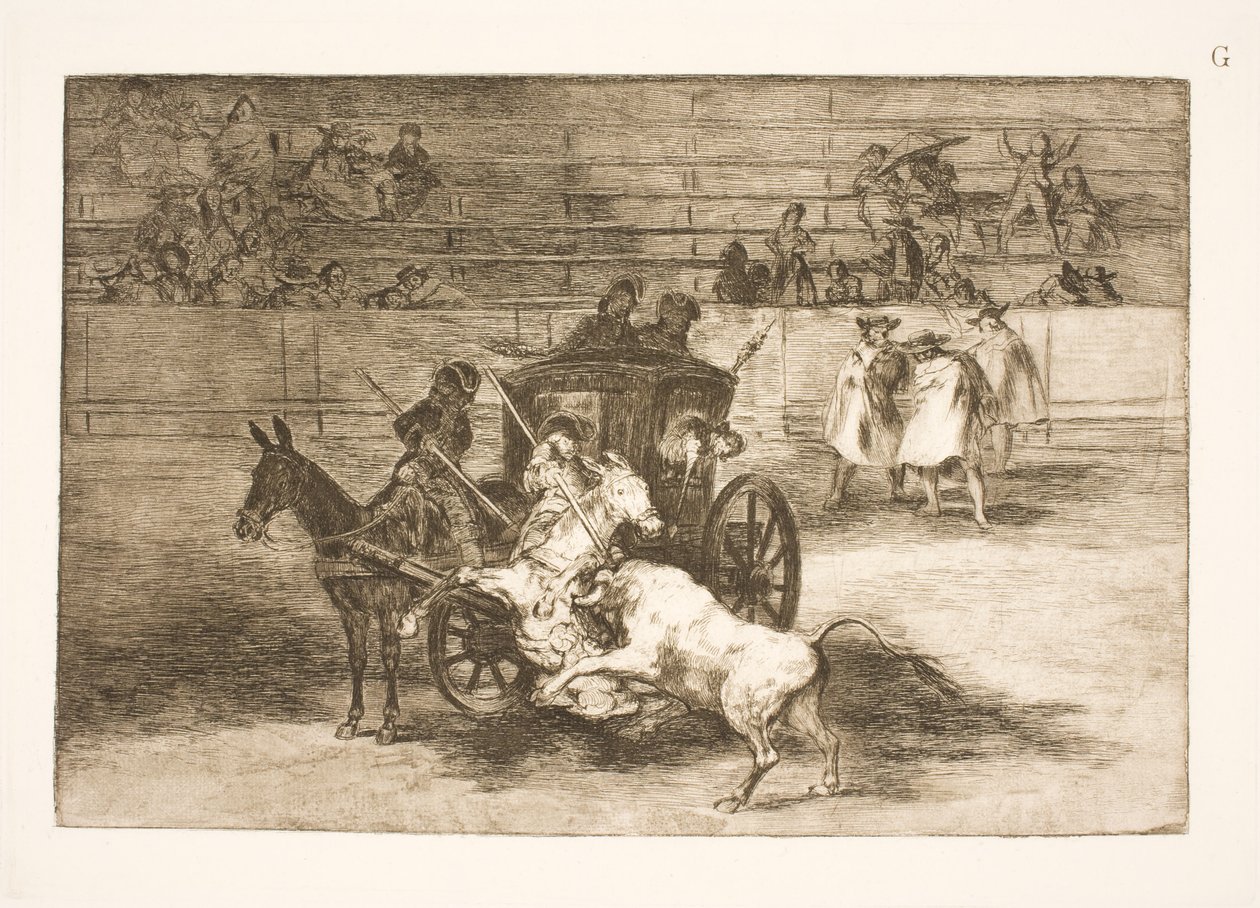 Csata két szamár által húzott lovas kocsiról alkotó: Francisco de Goya