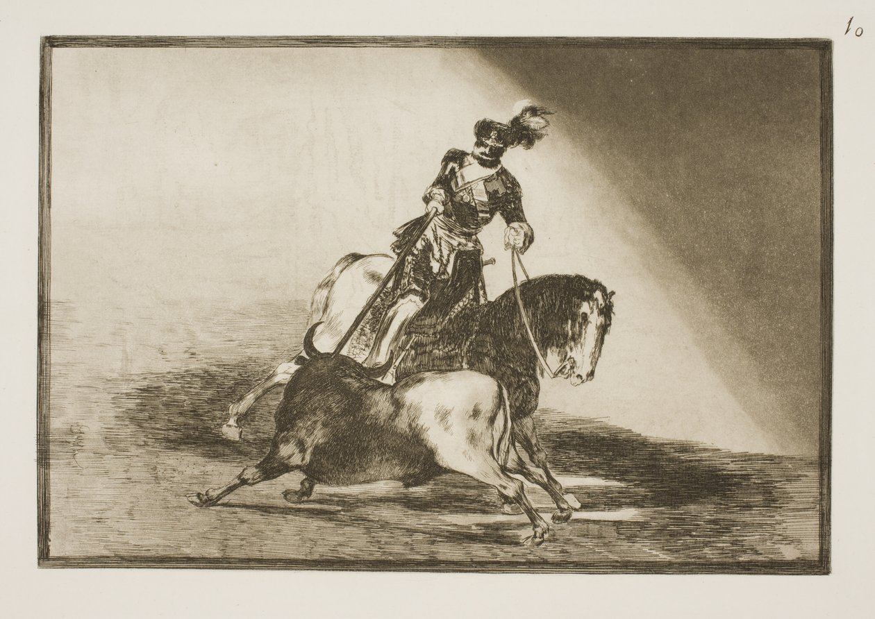 V. Károly felkarol egy bikát a valladolidi arénában alkotó: Francisco de Goya