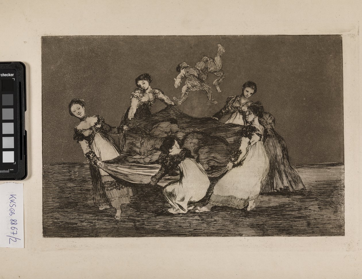 Női bolondság (nehezebb, mint egy szamár) alkotó: Francisco de Goya