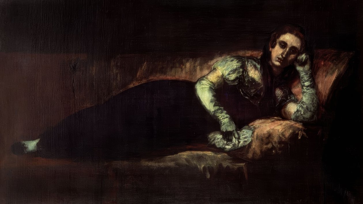 BAENA GRÓFNÉ - 1819 - 92 × 160 alkotó: Francisco de Goya
