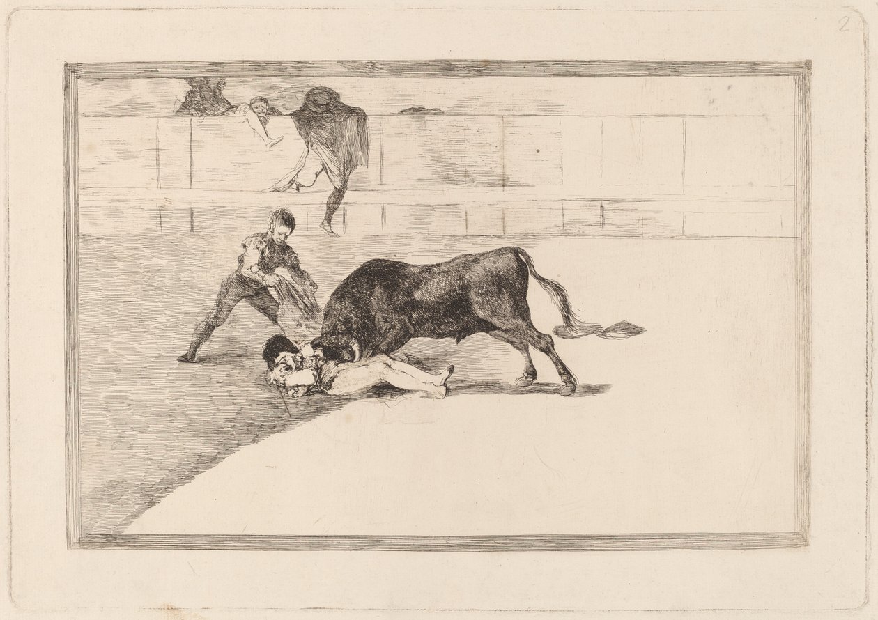 Pepe Illo szerencsétlen halála a Plaza de Madridban (Pepe Illo balszerencsés halála a madridi ringben) alkotó: Francisco de Goya
