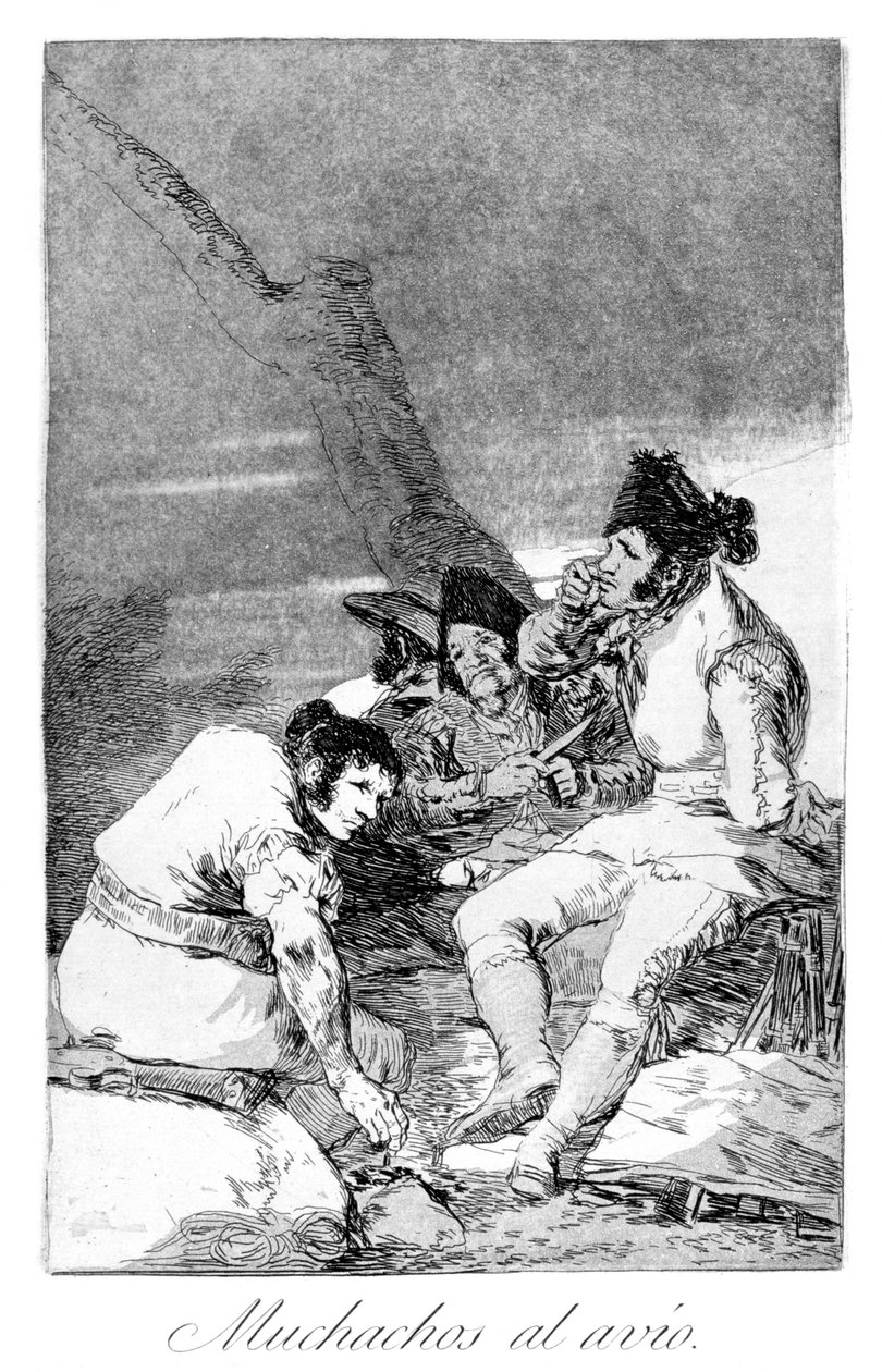 Készülő legények, 1799 alkotó: Francisco de Goya