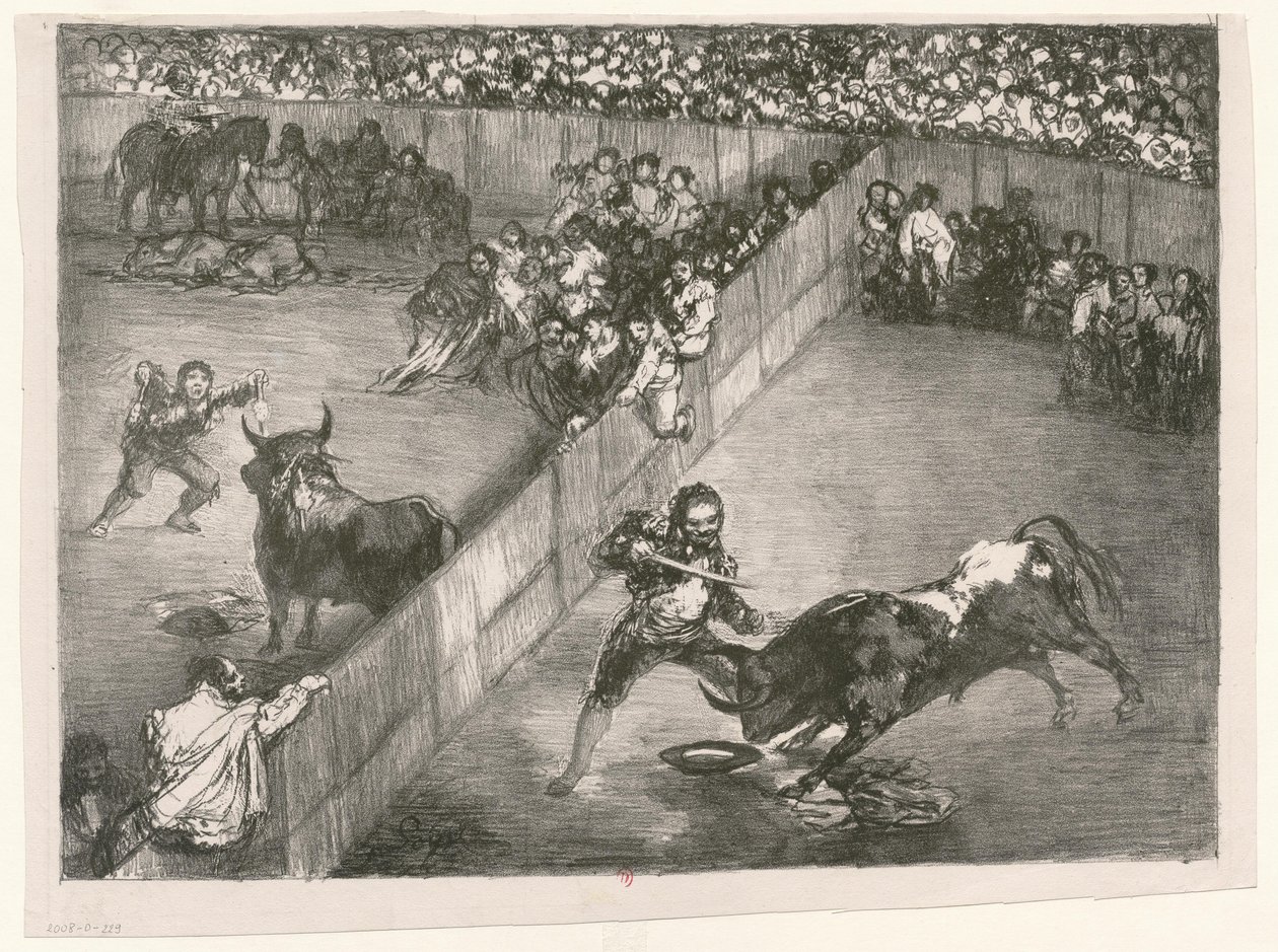 [A Bordeaux-i Bikák: A helyek felosztása] alkotó: Francisco de Goya