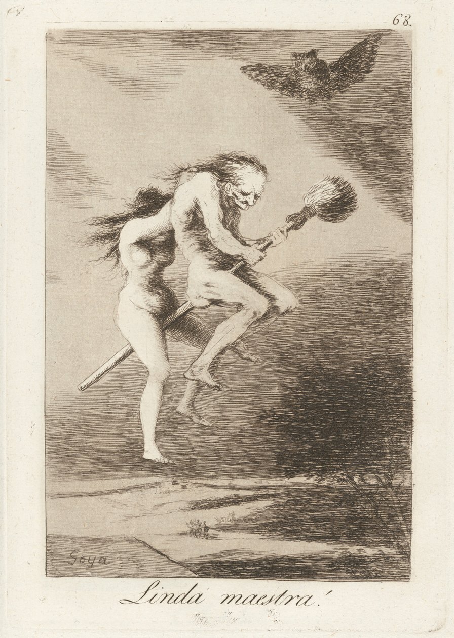 Linda maestra! (Szép tanárnő!) alkotó: Francisco de Goya