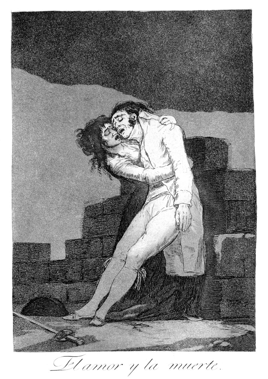 Szerelem és halál, 1799 alkotó: Francisco de Goya