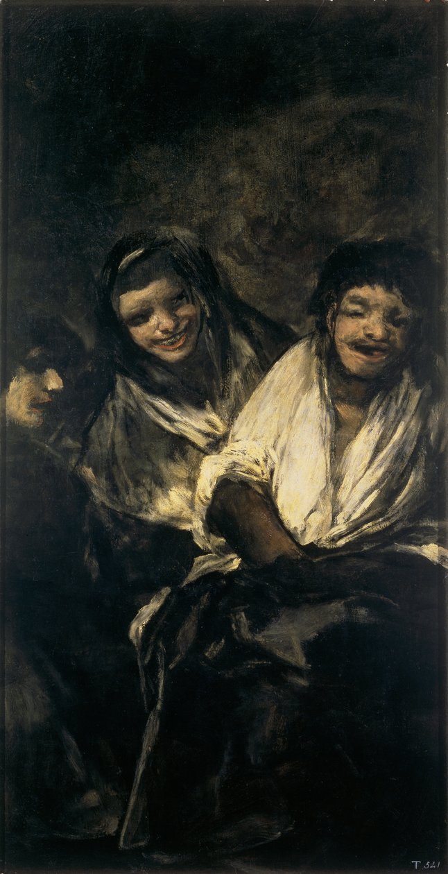 Férfit, akit két nő nevető nő vagy a szolgálat alkotó: Francisco de Goya