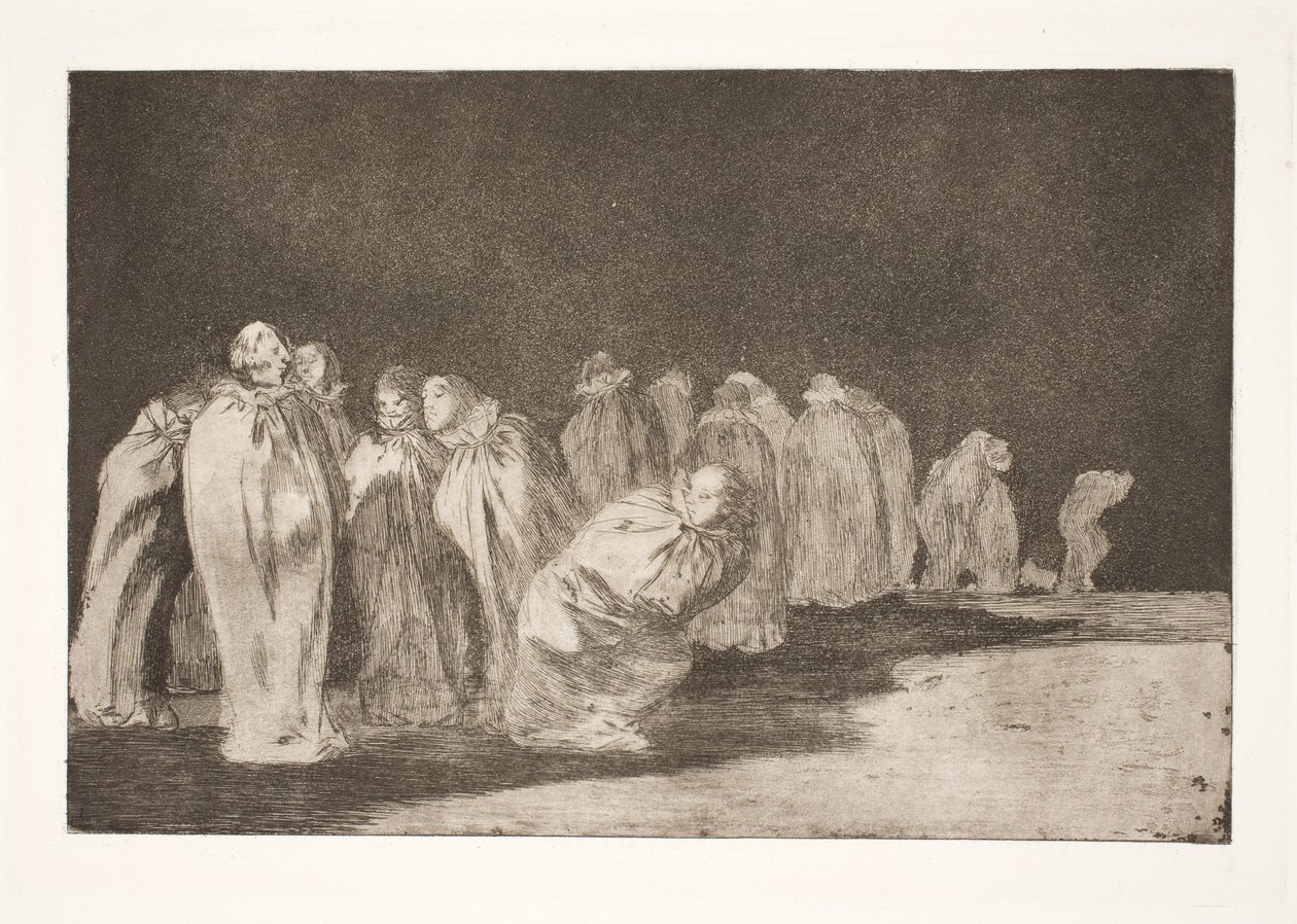 Zsákos férfiak (A zsákvászon alatt rejtőzik valami / nem lehet megítélni az embert a ruhája alapján) alkotó: Francisco de Goya