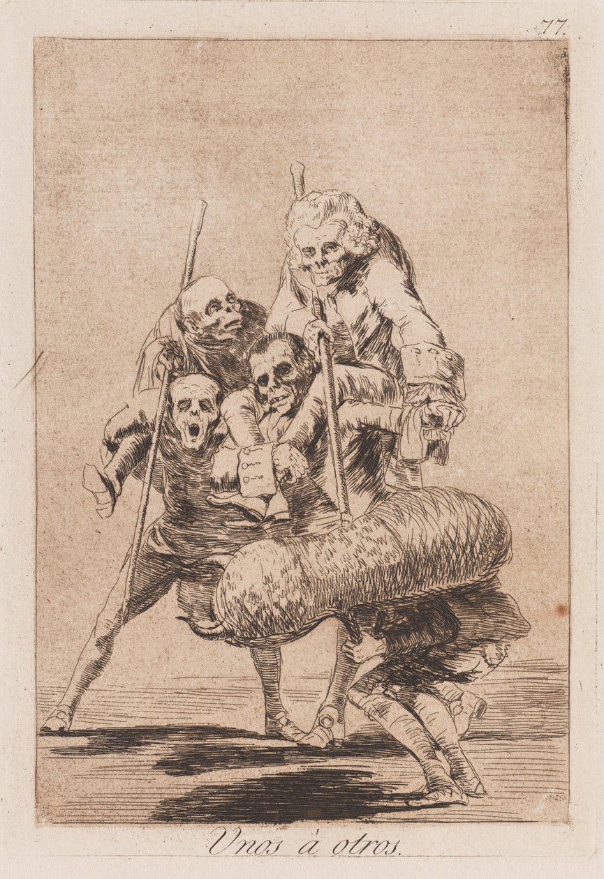 Gúnyos bikaviadal, 18. század vége – 19. század eleje (nyomtatás) alkotó: Francisco de Goya