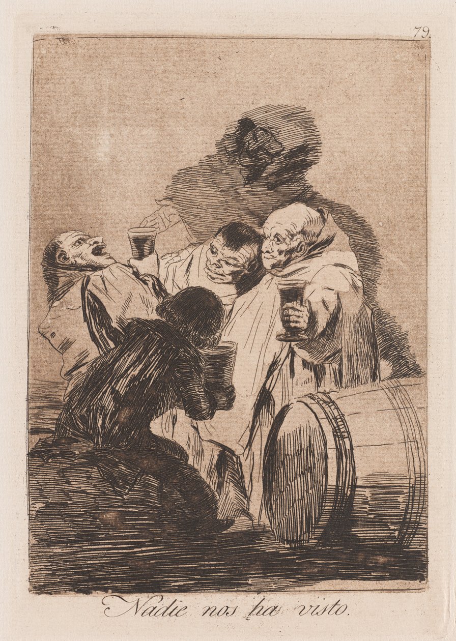 Senki sem látott minket, 18. vége-19. eleje század (nyomtatás) alkotó: Francisco de Goya
