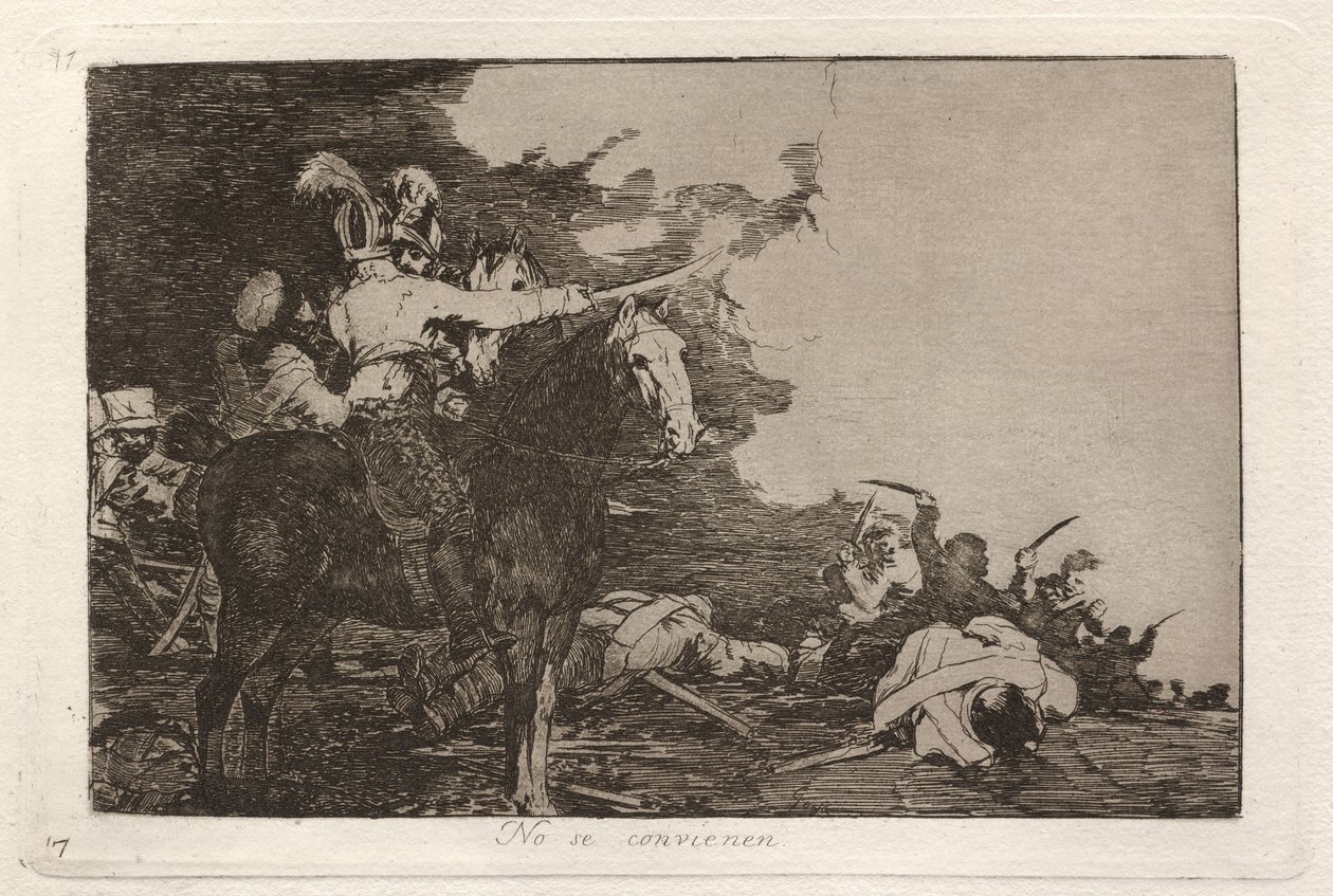 No se convienen (Nem értenek egyet) alkotó: Francisco de Goya