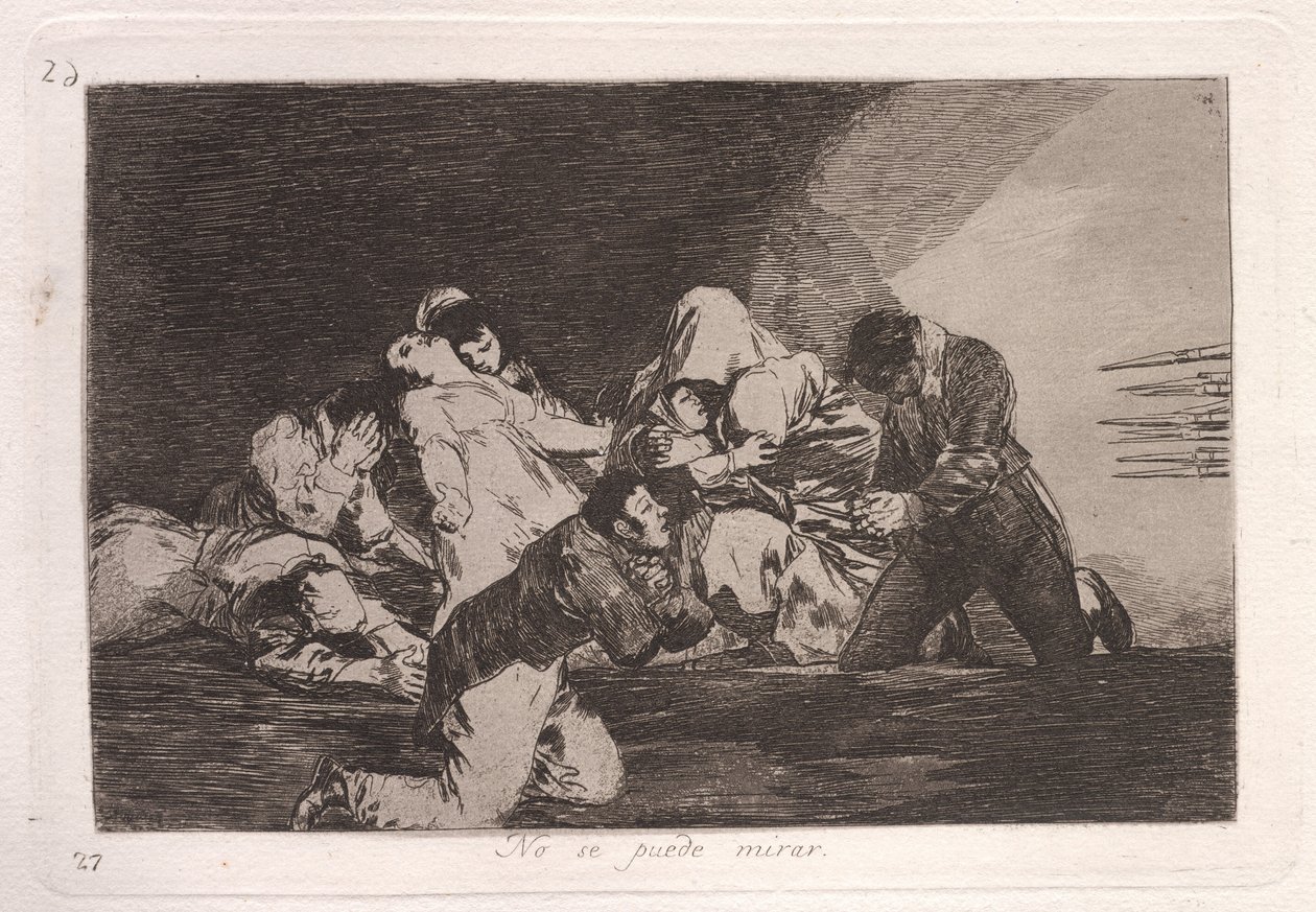 Nem lehet nézni (az ember nem tud nézni) alkotó: Francisco de Goya