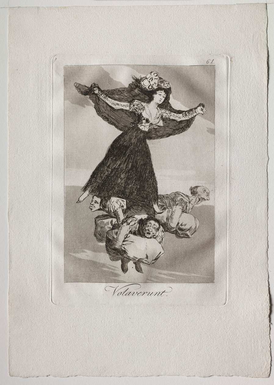 Ochenta Caprichos: Volaverunt, 1793-1798. alkotó: Francisco de Goya