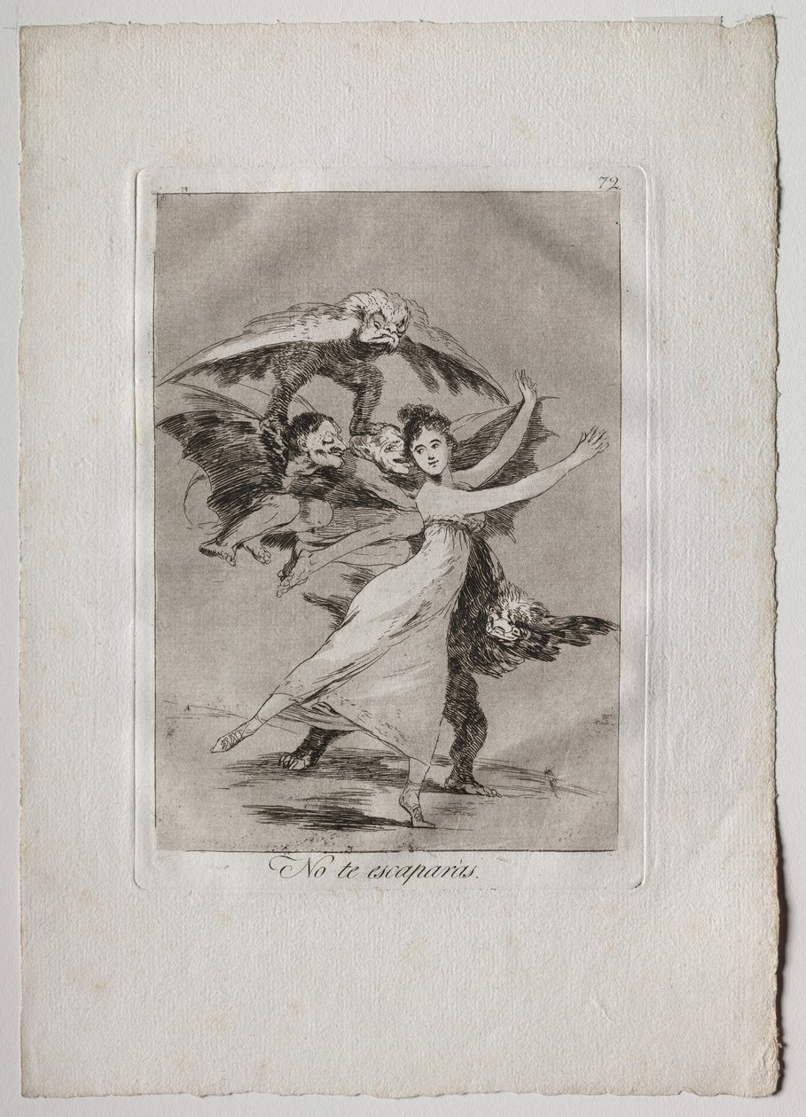 Ochenta Caprichos: Nem menekülsz alkotó: Francisco de Goya
