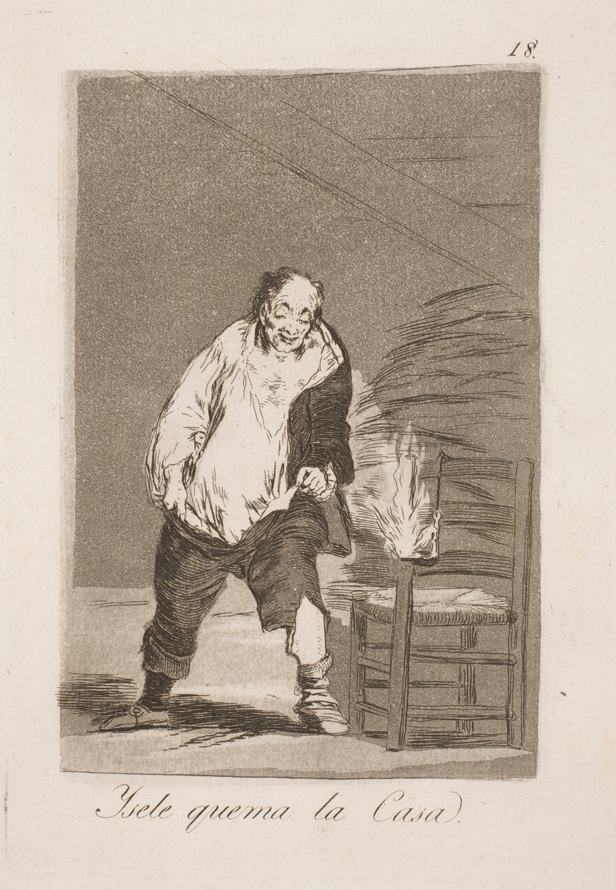 És felgyújtják a házát alkotó: Francisco de Goya