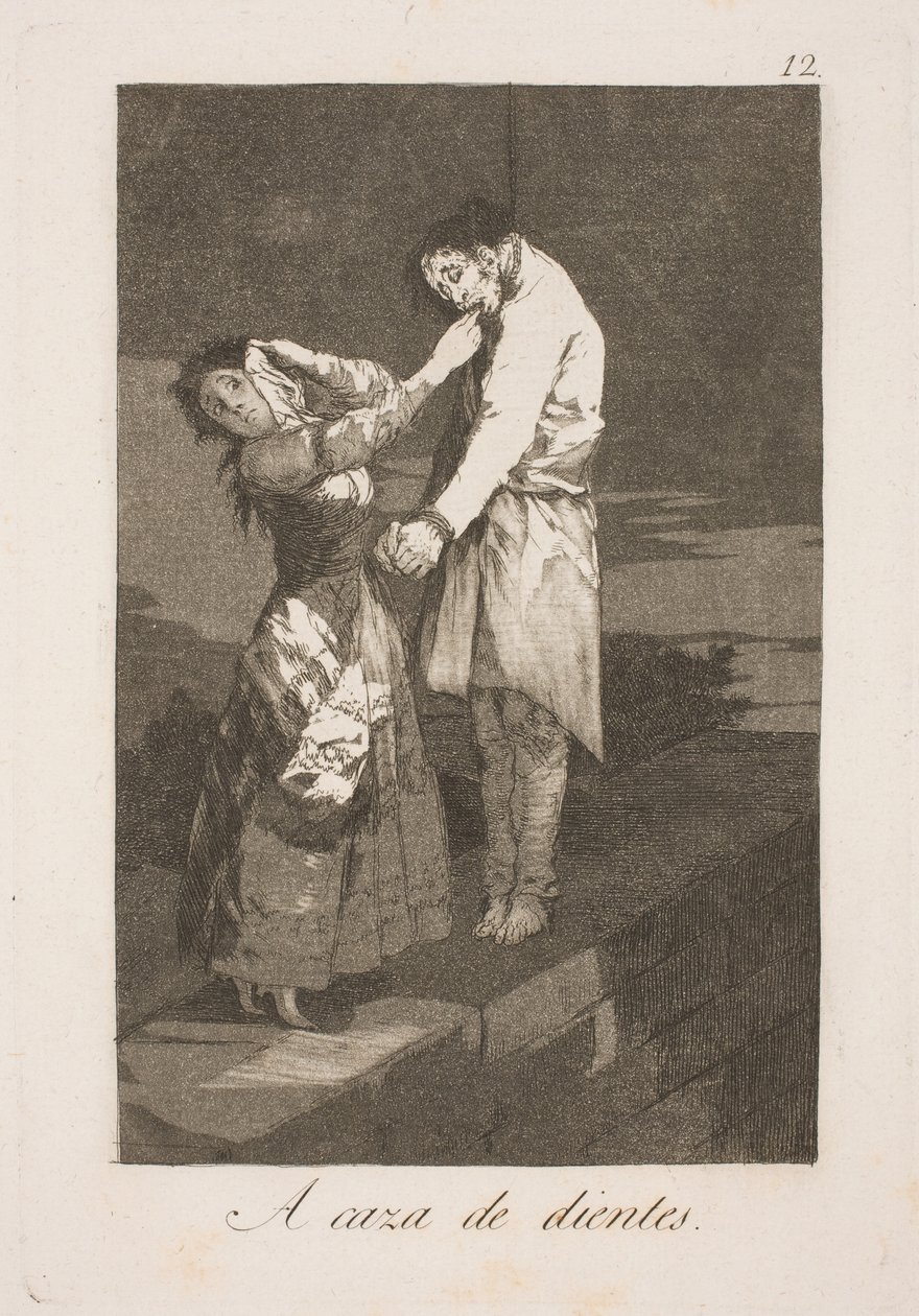 A fogak keresésében alkotó: Francisco de Goya