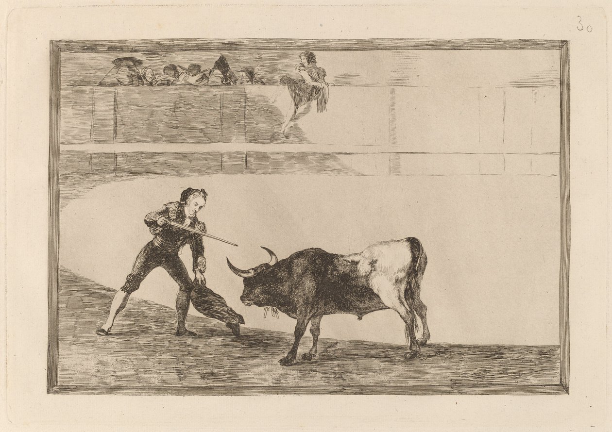 Pedro Romero Megöli a megállt bikát alkotó: Francisco de Goya