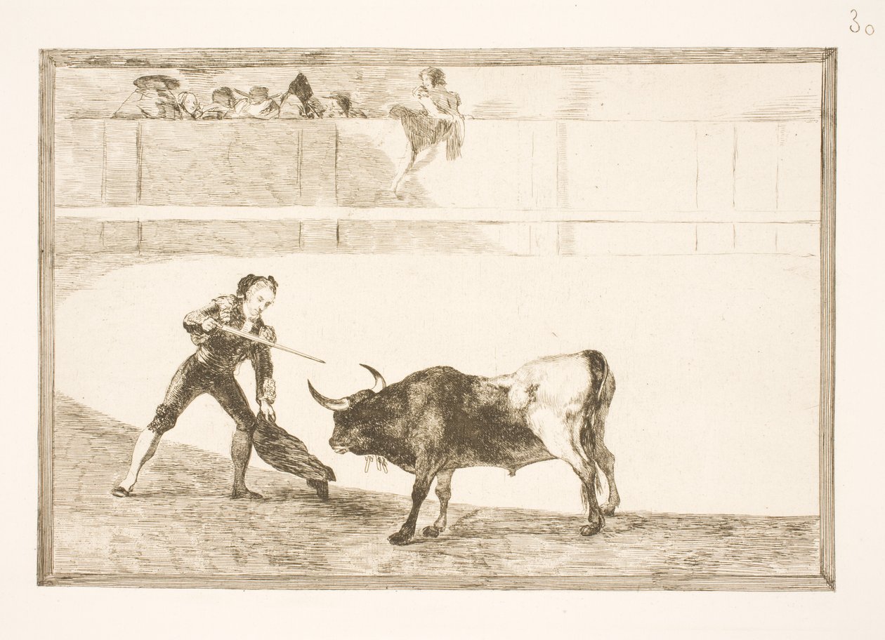 Pedro Romero megöli a béna bikát alkotó: Francisco de Goya