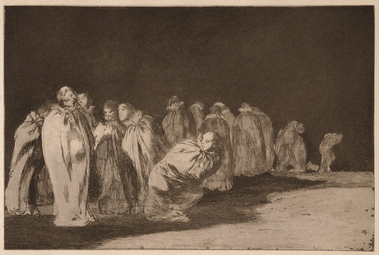 Az emberek zsákokban (Los ensacados), a Los Disparates sorozatból alkotó: Francisco de Goya