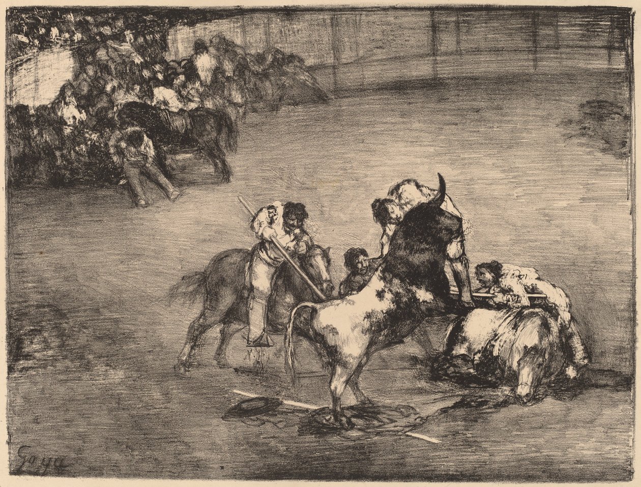Picador, akit elkapott egy bika alkotó: Francisco de Goya