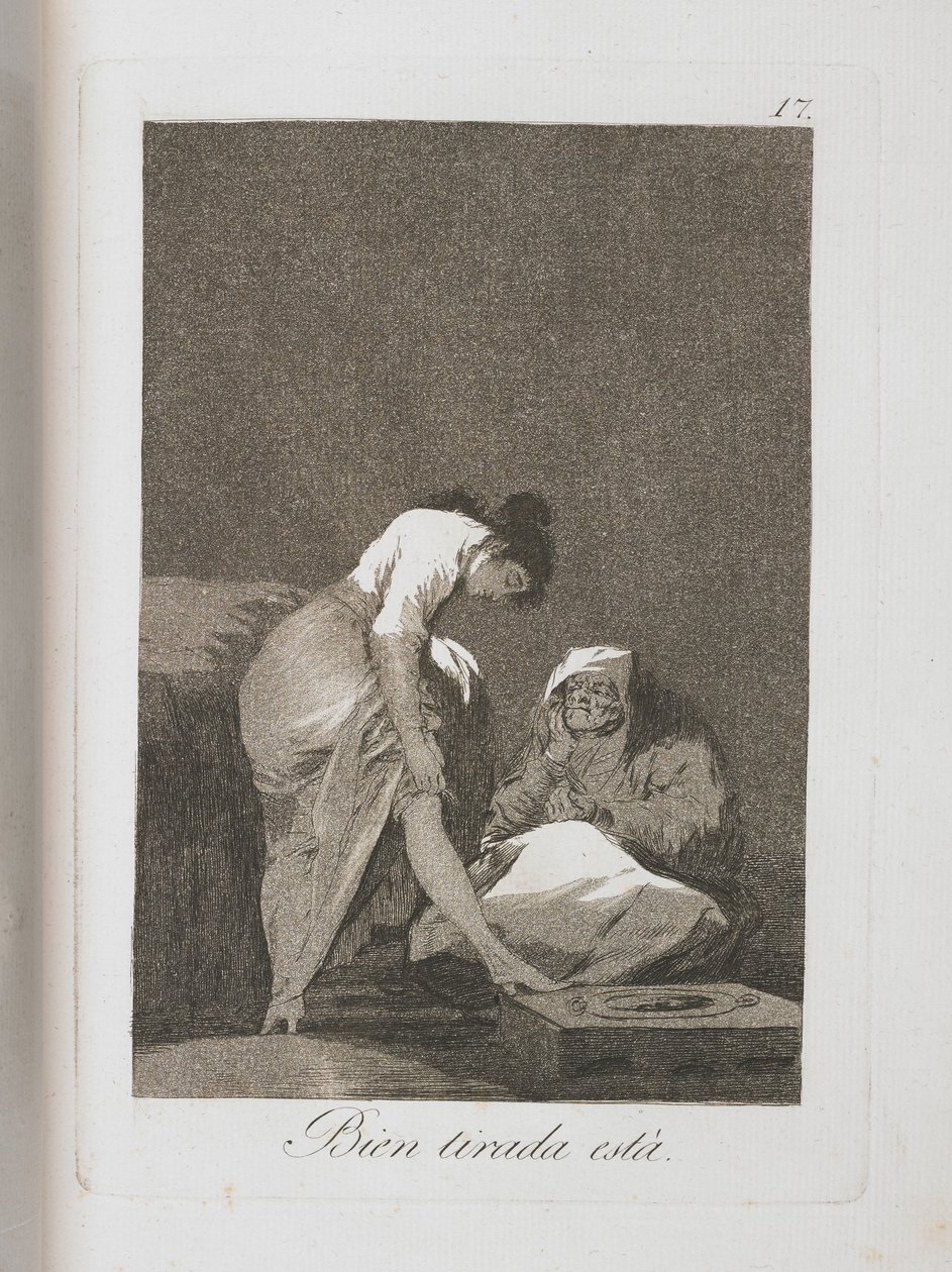 Tányér Los Caprichosból, 1797-1798 alkotó: Francisco de Goya