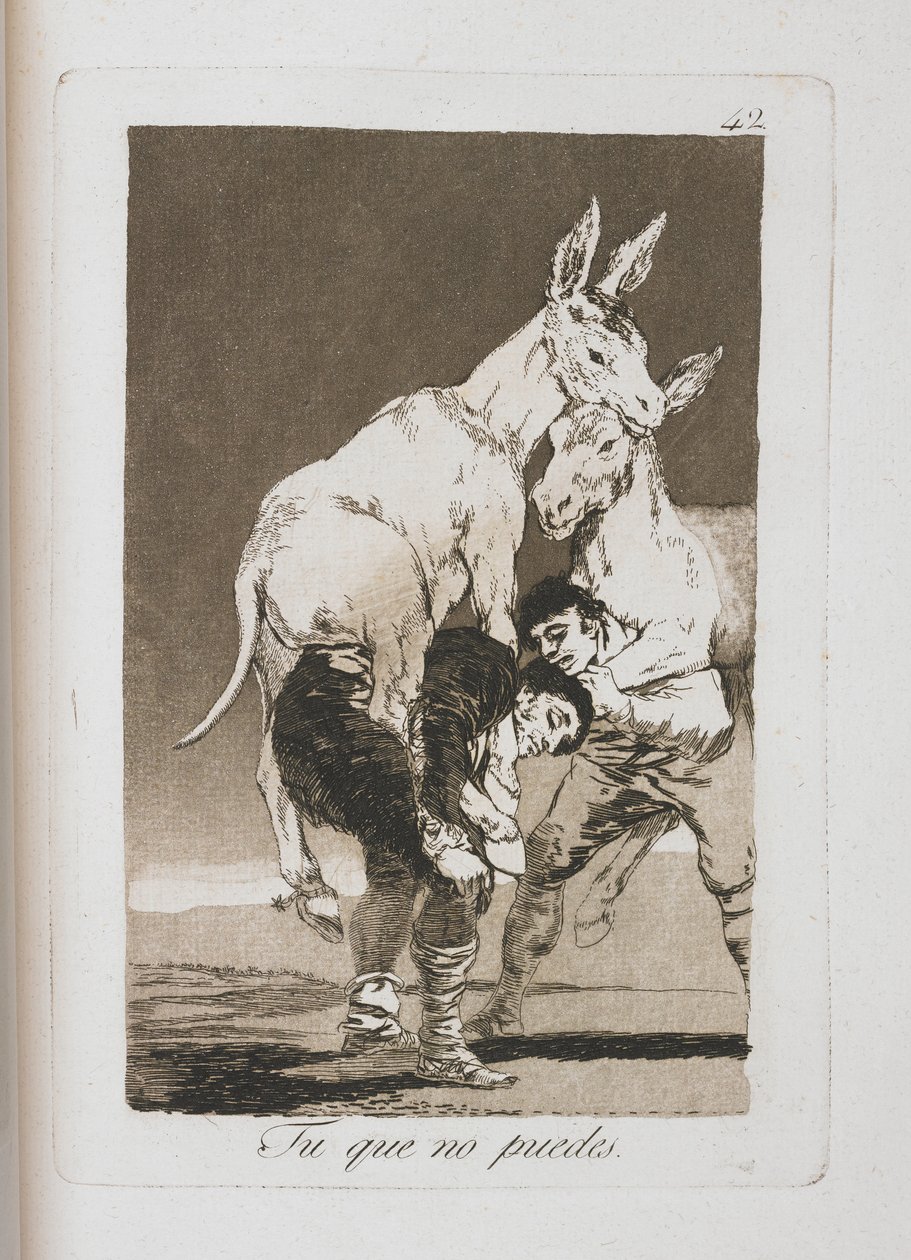 Tányér Los Caprichosból, 1797-1798 alkotó: Francisco de Goya