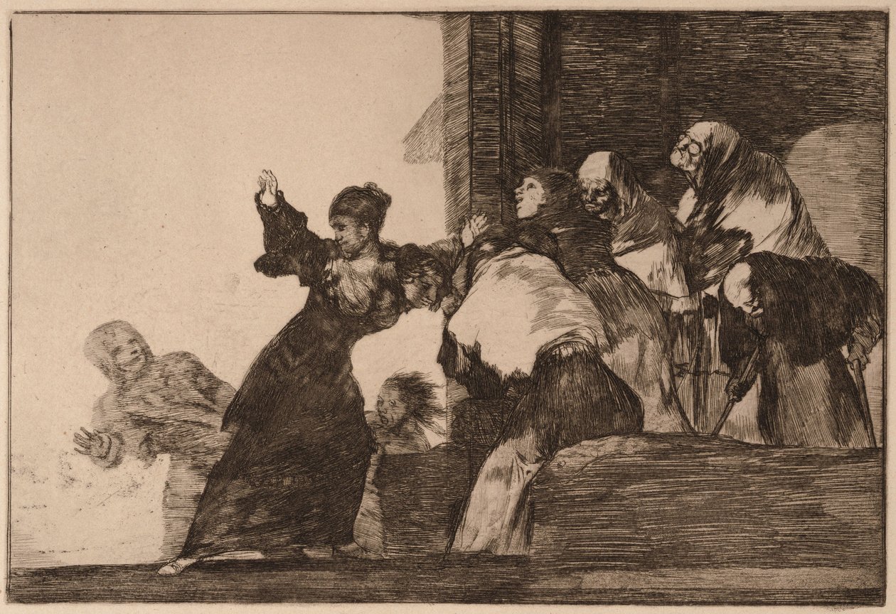 Szegény Bolondság (Disparate pobre), a „Los Disparates” sorozatból alkotó: Francisco de Goya