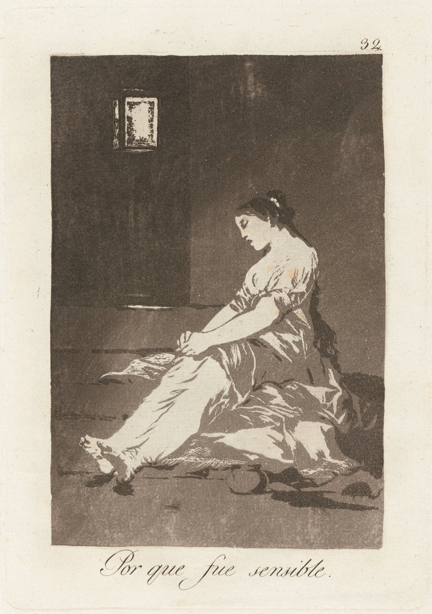 Mert érzékeny volt (mert érzékeny volt) alkotó: Francisco de Goya
