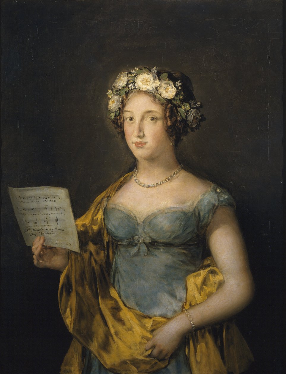 Manuela Téllez Girón y Pimentel 1794-1838, Abrantes hercegnőjének portréja, 1816 alkotó: Francisco de Goya