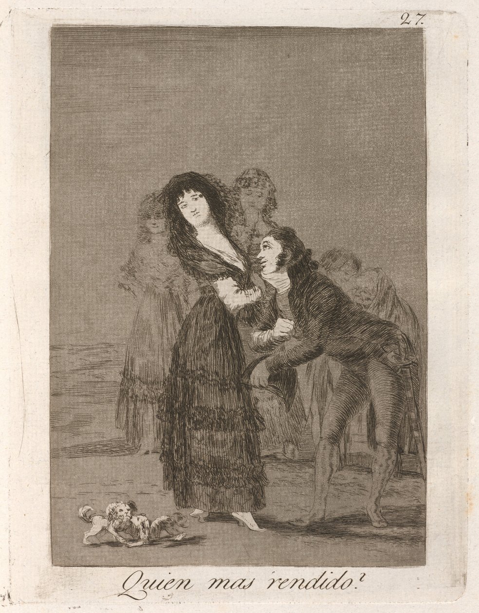 Quien mas rendido? (Melyikük a legyőzöttebb?) alkotó: Francisco de Goya
