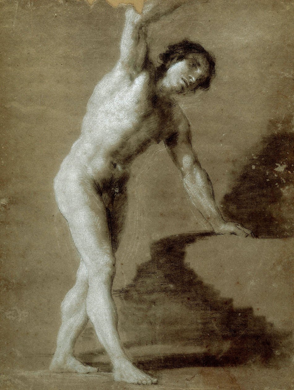 Rajziskola, c. 1790 (szénrajz szürke papírra) alkotó: Francisco de Goya