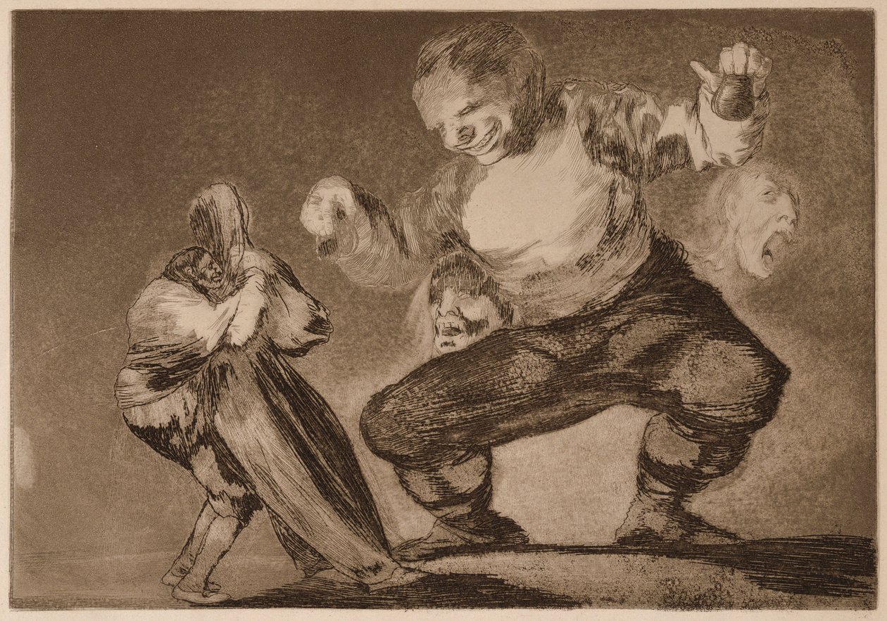 „Simpleton” (Bobalicón), a „Los Disparates” sorozatból alkotó: Francisco de Goya