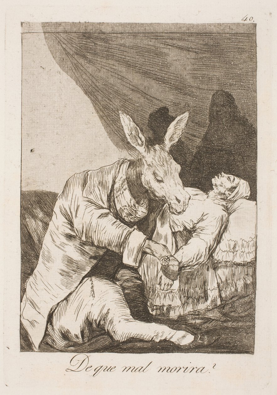 Az orvos vagy a betegség öli meg? alkotó: Francisco de Goya