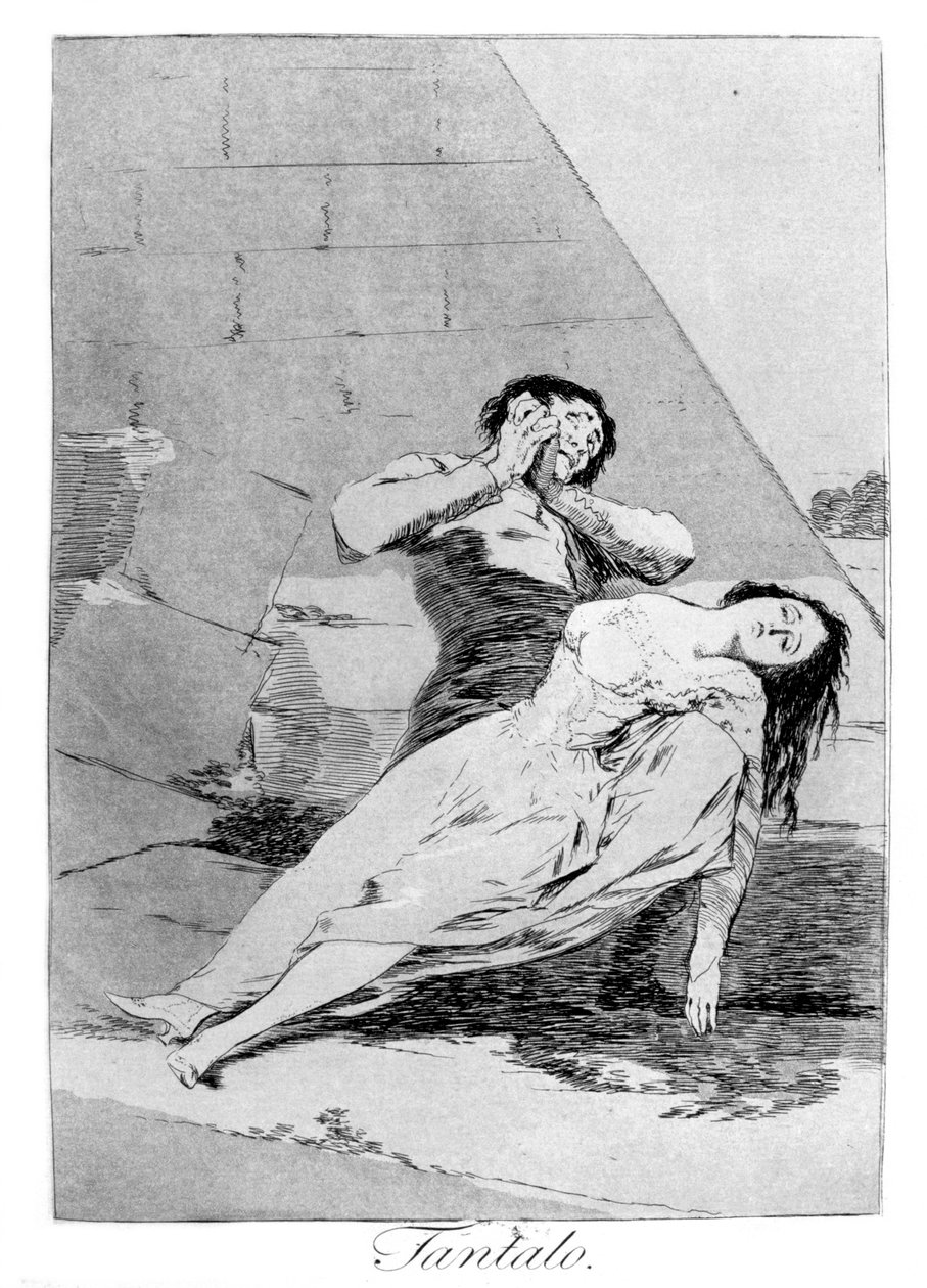 Tantalas, 1799 alkotó: Francisco de Goya