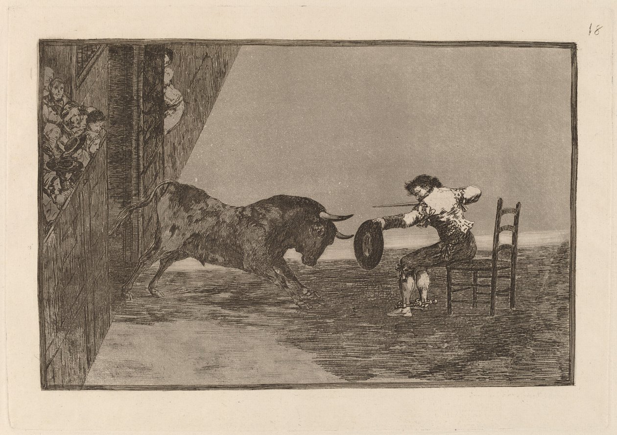 Martincho merészsége a gyűrűben Zaragozában alkotó: Francisco de Goya