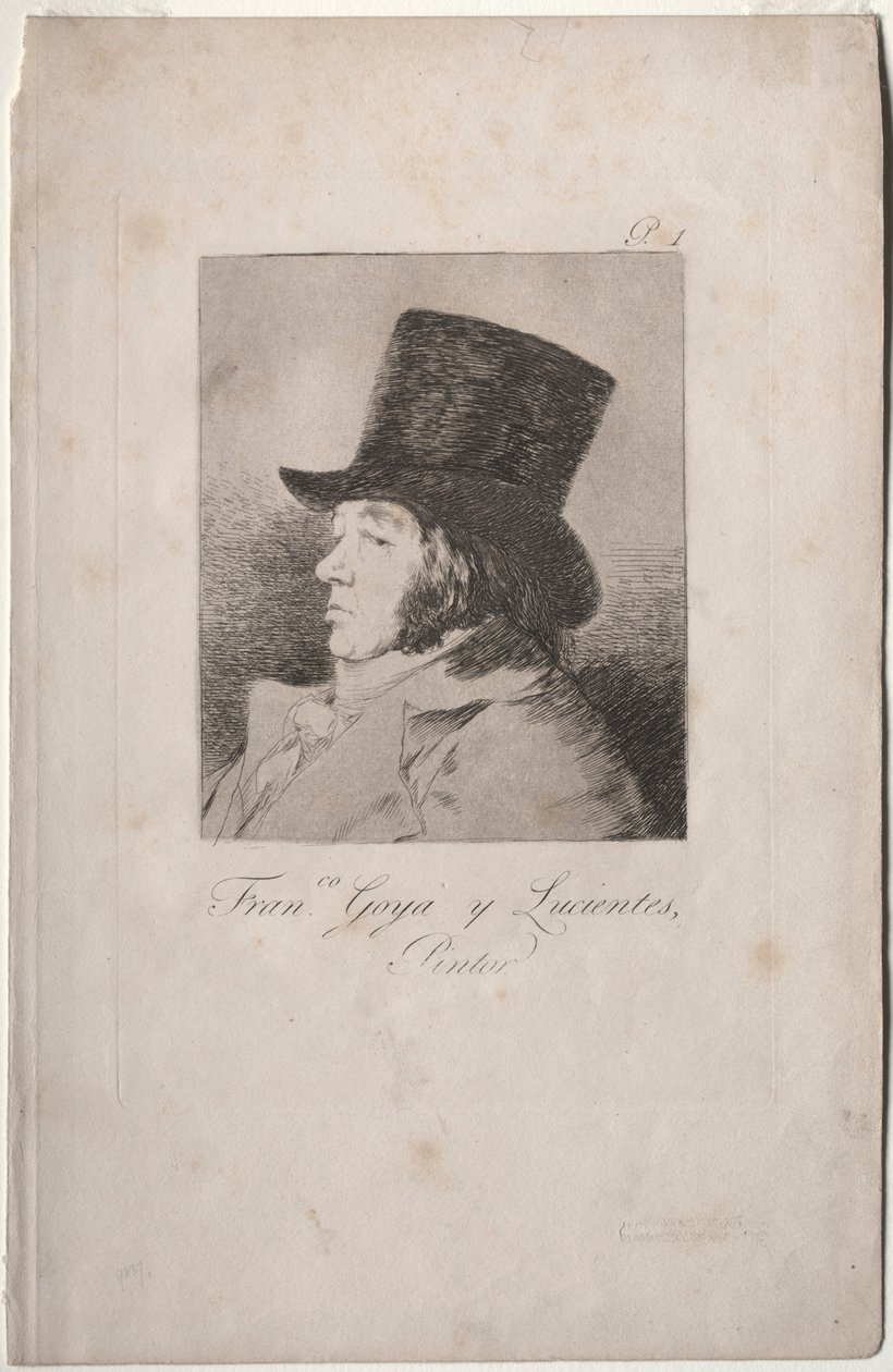 A Caprichos: Goya portréja. alkotó: Francisco de Goya