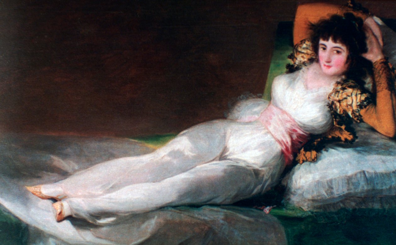 A ruhás Maja, c1800 alkotó: Francisco de Goya