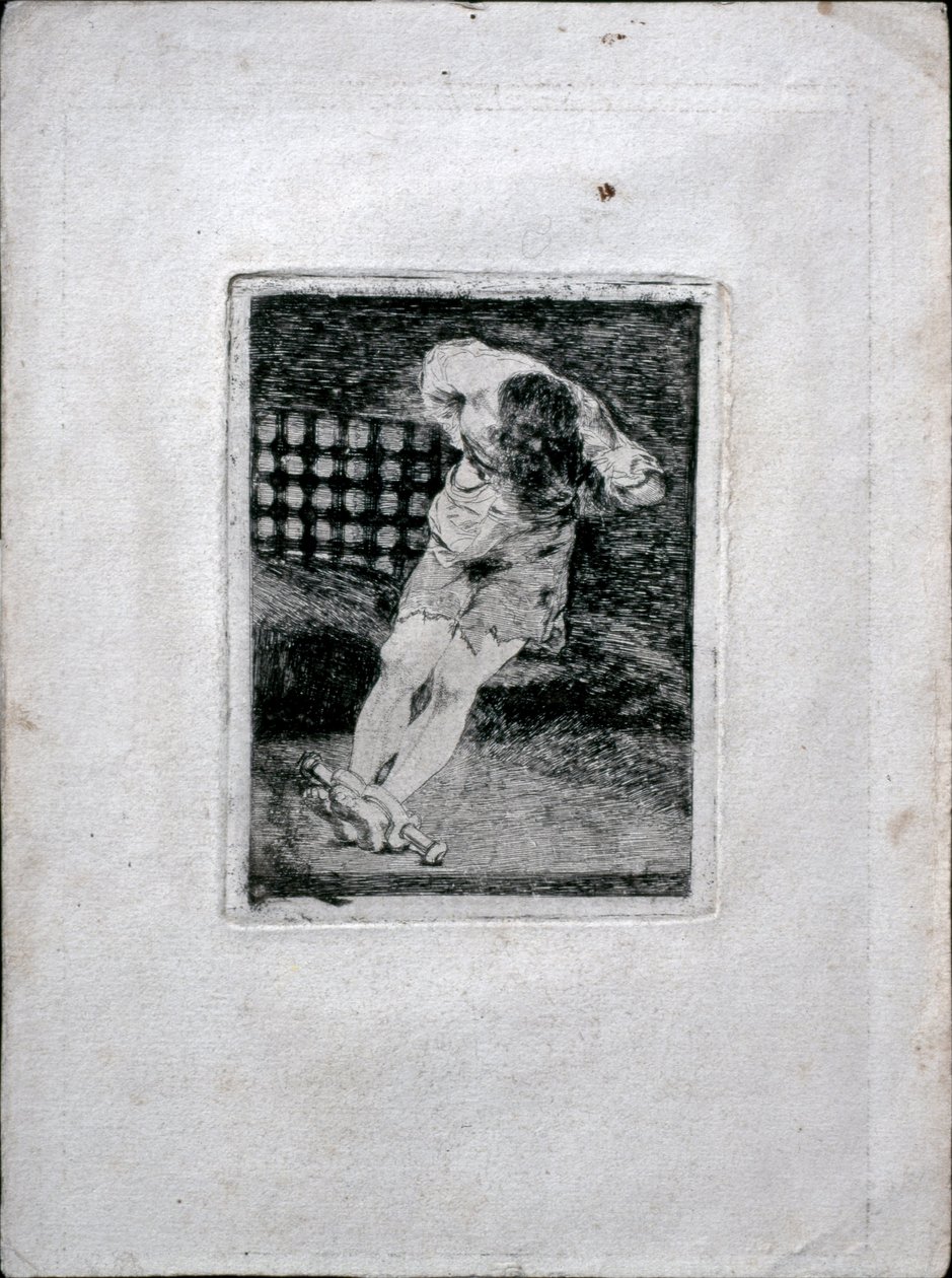 A bűnöző őrizetbe vétele nem igényel kínzást, c. 1810 alkotó: Francisco de Goya