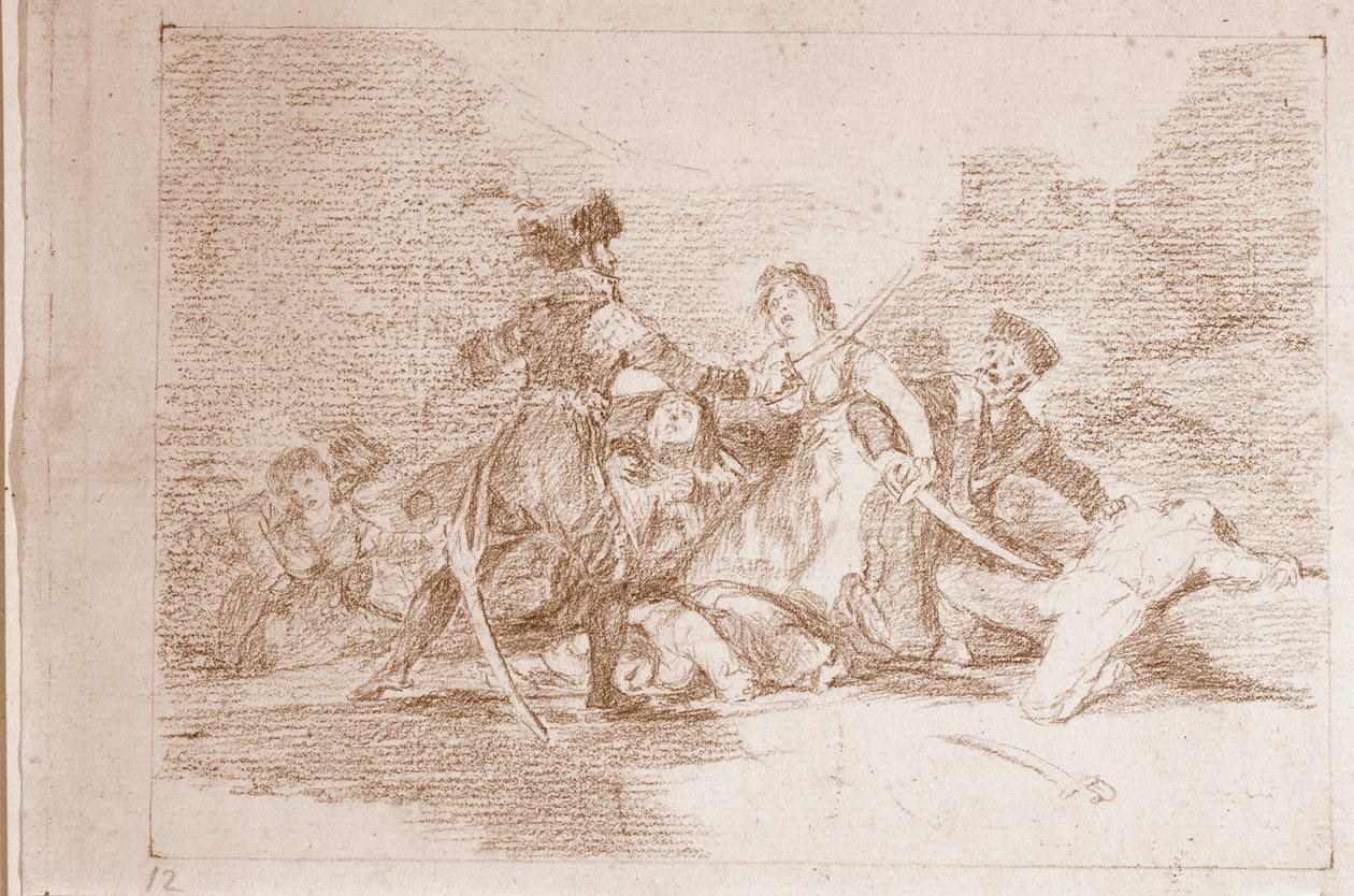 A háború katasztrófái: Már túl késő (Előkészületi rajz alkotó: Francisco de Goya