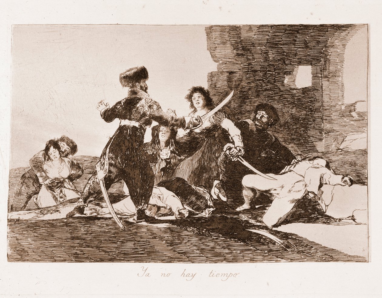 A háború katasztrófái: Már késő (rajz után rézkarc alkotó: Francisco de Goya
