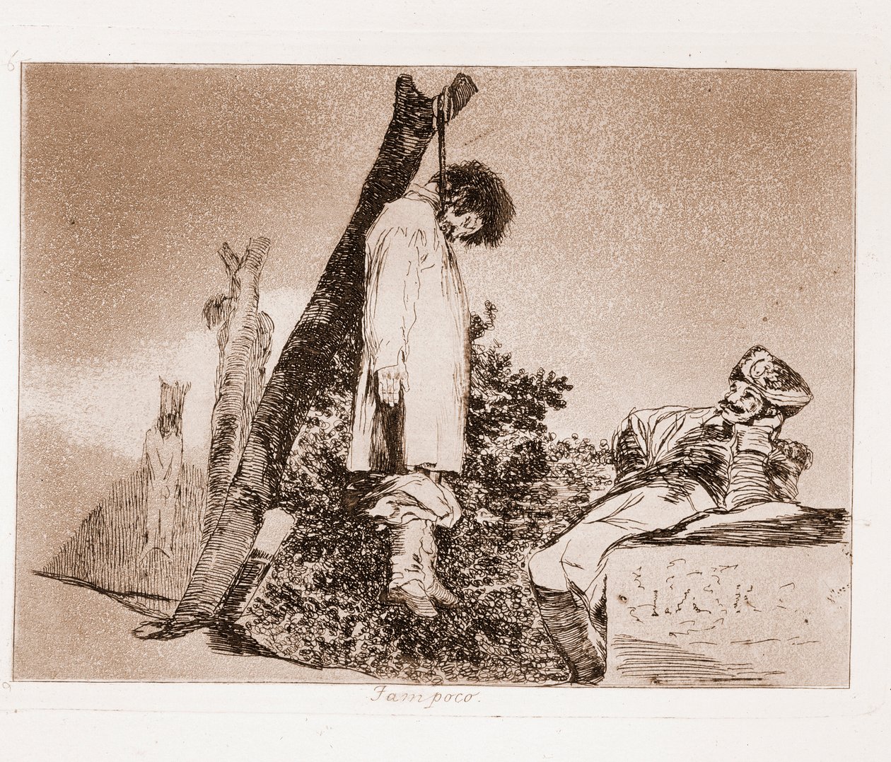 A háború katasztrófái: Nincs remény (rézkarc az előkészítő rajzból alkotó: Francisco de Goya