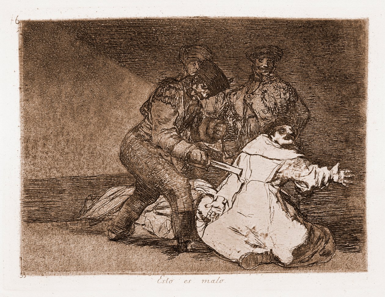 The Disasters of War : Ez rossz (rézkarc az előkészítő rajzból alkotó: Francisco de Goya
