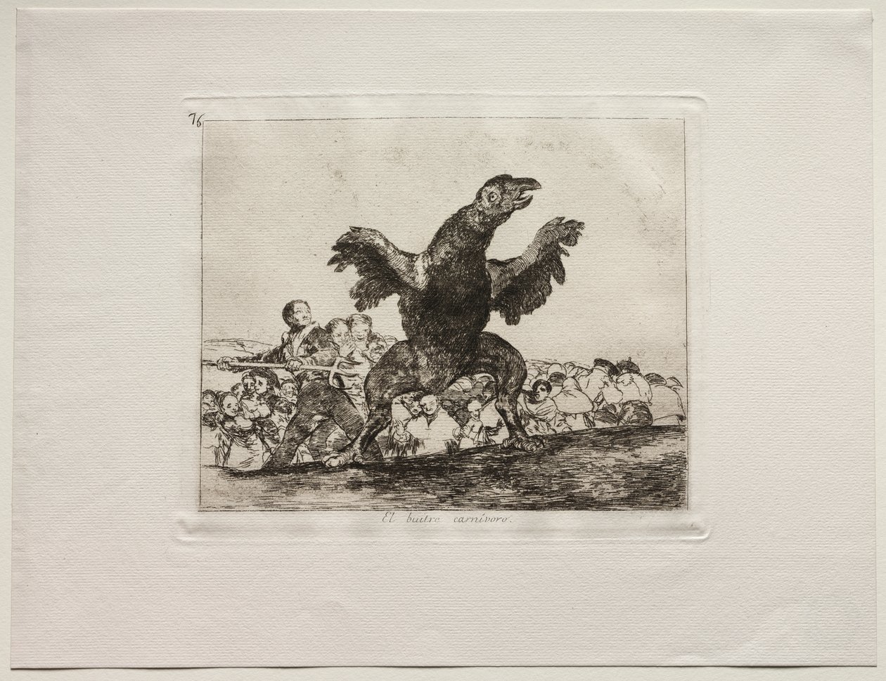 A háború borzalmai: egy húsevő keselyű alkotó: Francisco de Goya