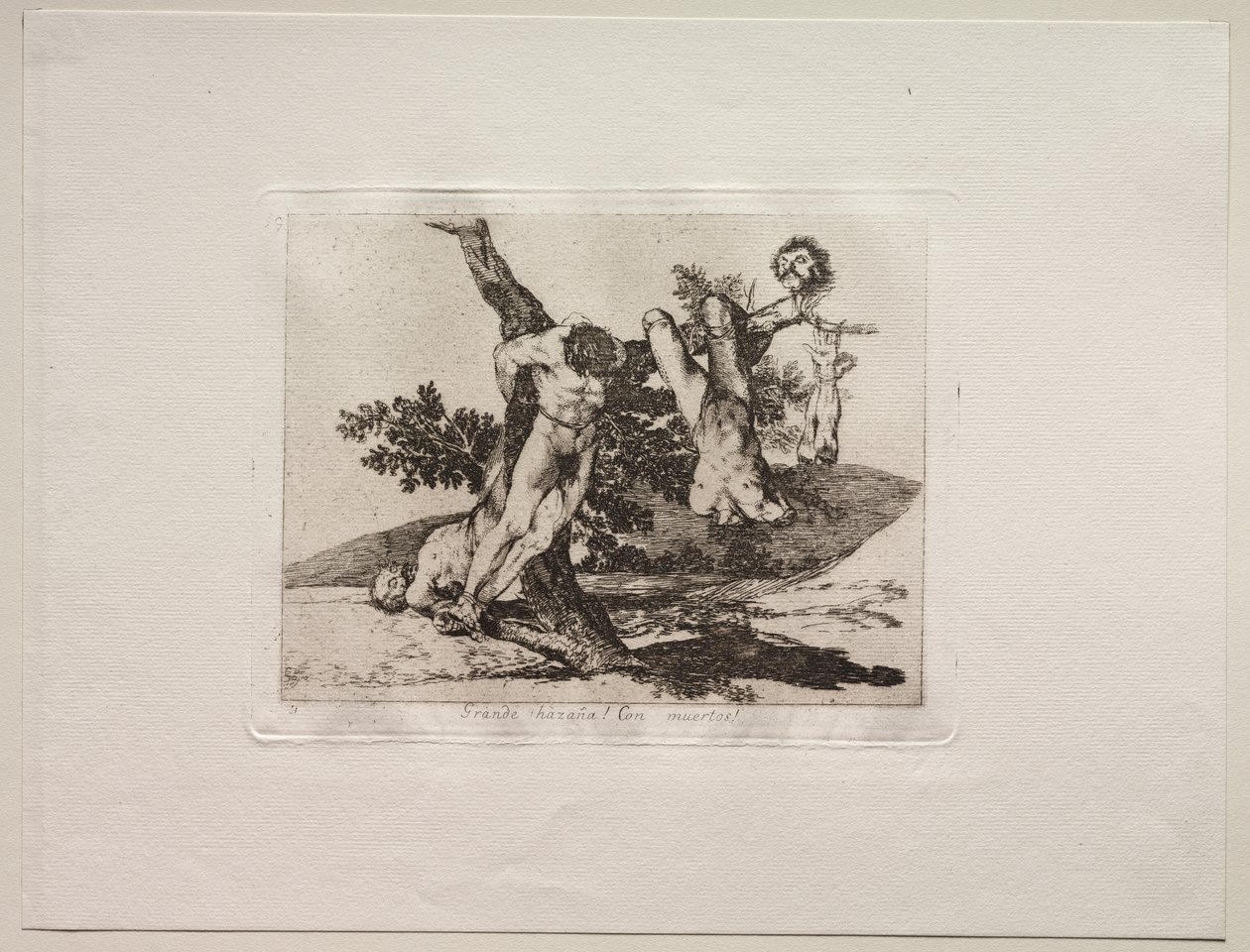 A háború borzalmai: hősi bravúr! Halottakkal! alkotó: Francisco de Goya