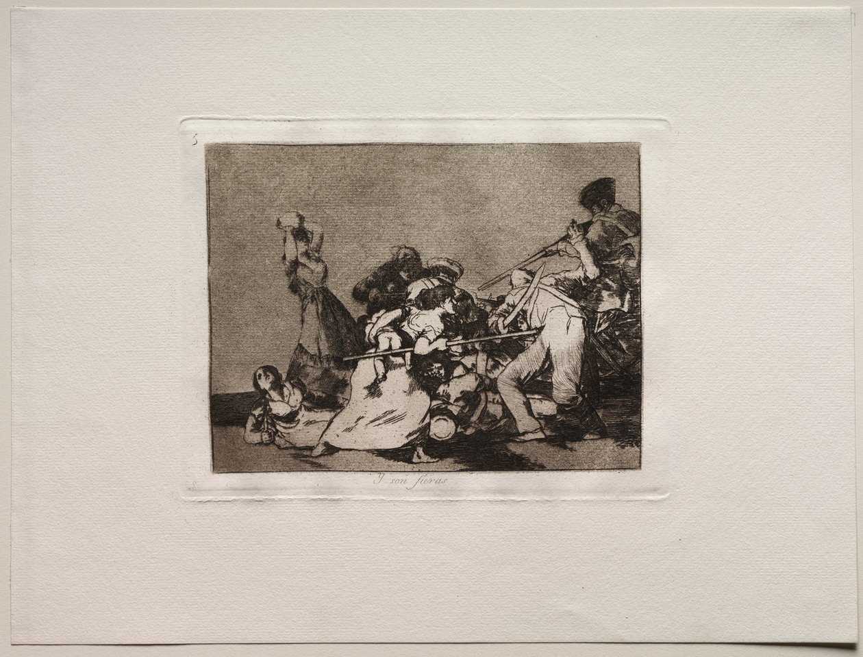 A háború borzalmai: És olyanok, mint a vadállatok alkotó: Francisco de Goya