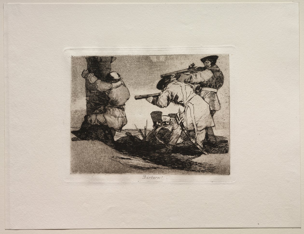 A háború borzalmai: Barbárok! alkotó: Francisco de Goya