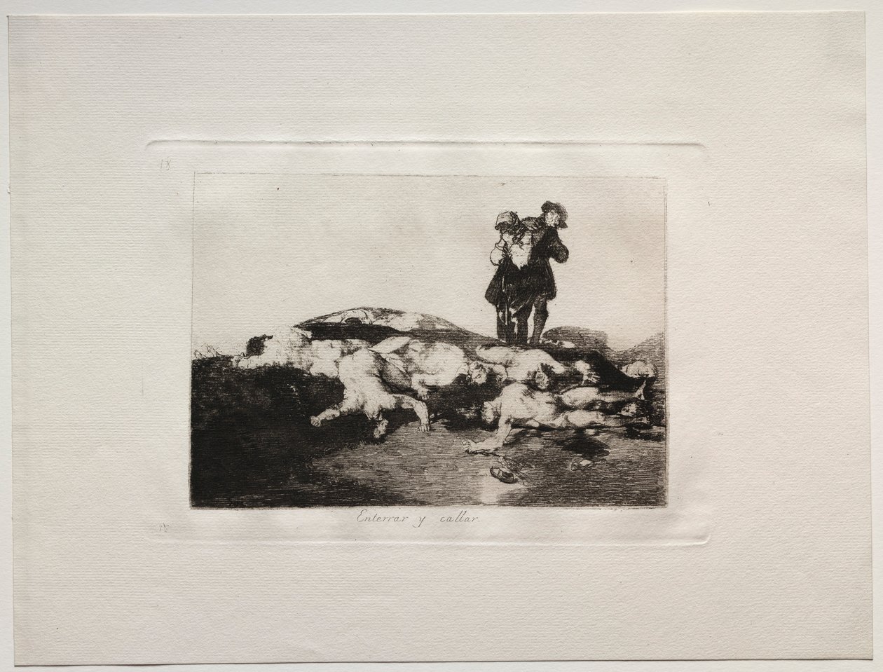 A háború borzalmai: temesse el őket és maradjon csendben. alkotó: Francisco de Goya