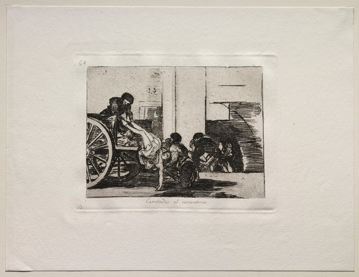 A háború borzalmai: szekerek a temetőbe alkotó: Francisco de Goya