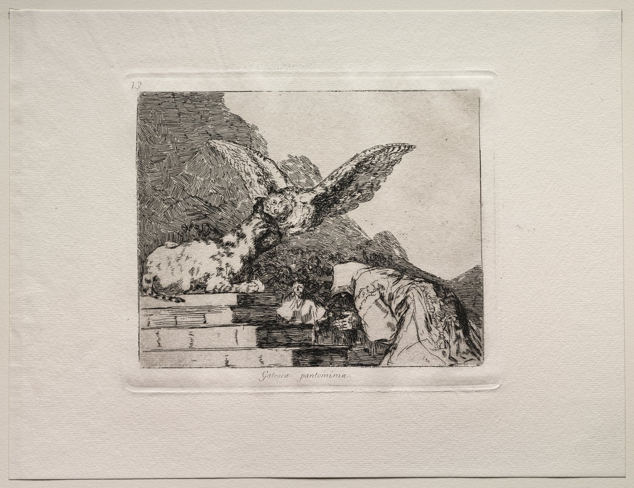 A háború borzalmai: macska pantomim alkotó: Francisco de Goya