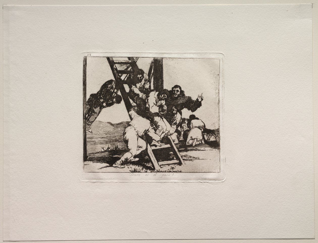 A háború borzalmai: ez egy nehéz lépés! alkotó: Francisco de Goya